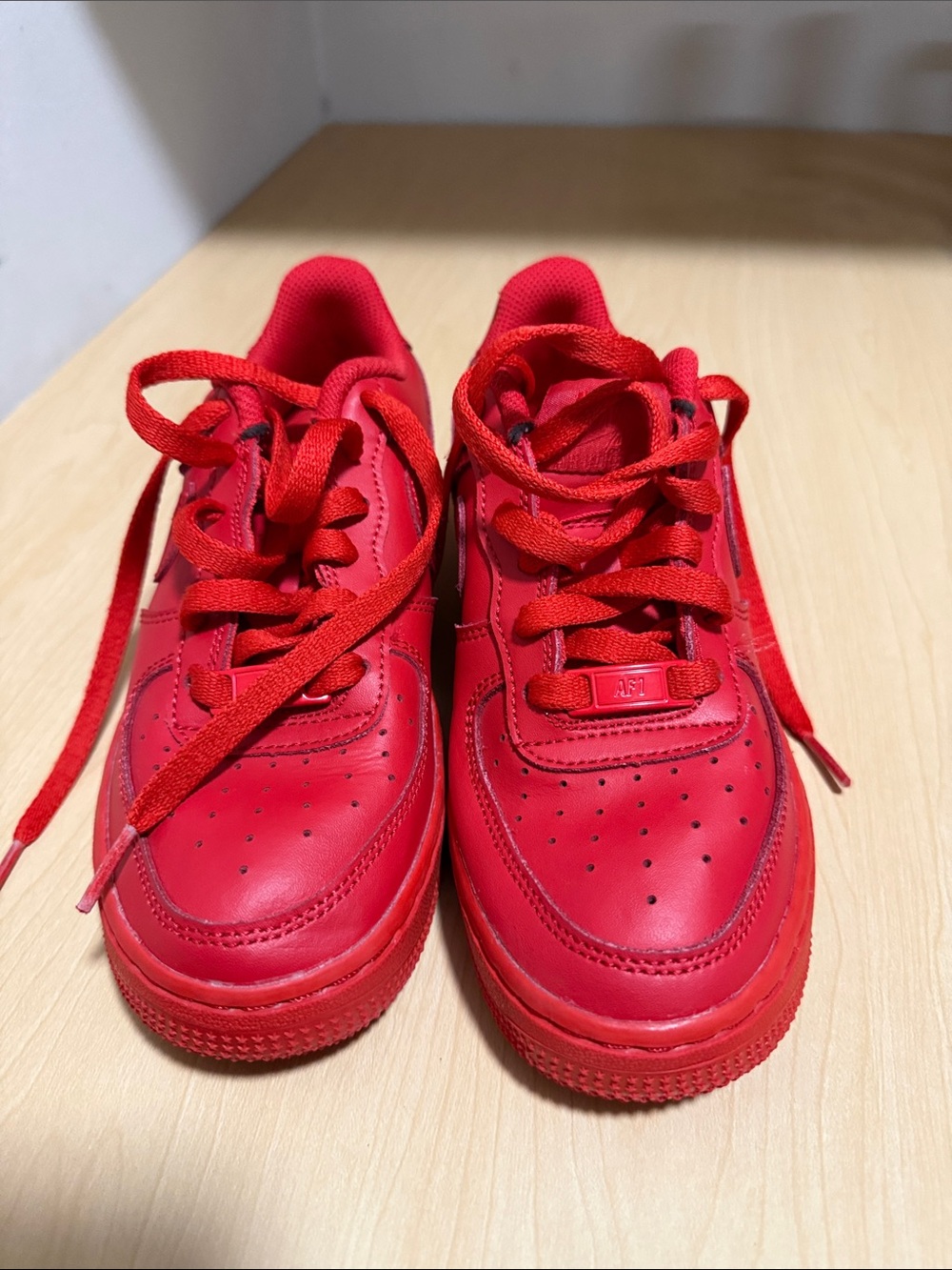 All-Red Leather Sneakers